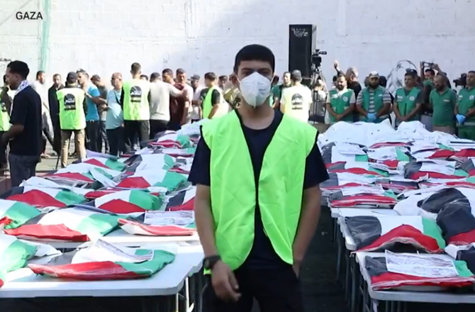 غزہ : اسرائیلی بمباری سے تباہ گھروں کے ملبے سے برآمد ۷۵؍ فلسطینیوں کی باقیات دفن