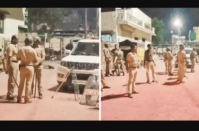 واشم میں گلال پھینکنے پر کشیدگی دُرگا وِسرجن جلوس کے ٹیپوسلطان چوک سے گزرتے وقت تنازع ہوا