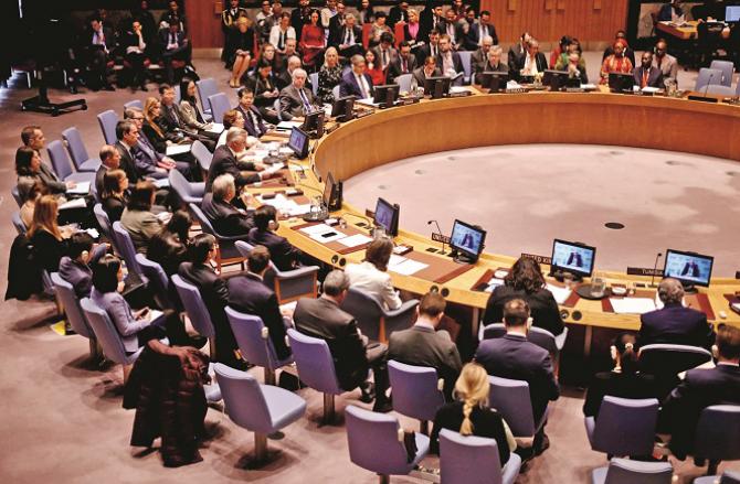 Security Council meeting. Photo: PTI