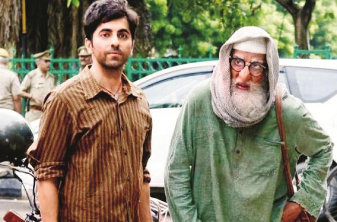 Amitabh Bachchan and Ayushman Khurana. Photo: INN