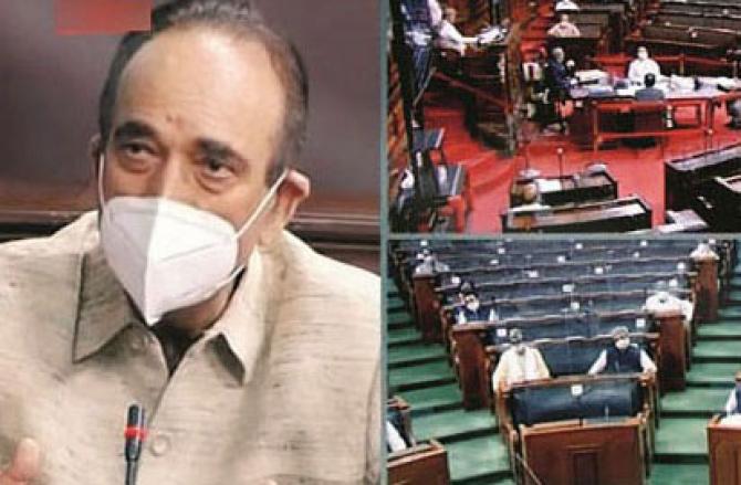 Ghulam Nabi Azad once again demanded the government to restore the MP fund. Picture: PTI