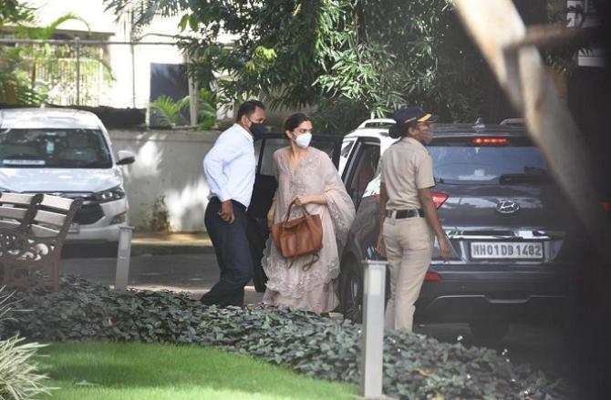 Deepika at Evelyn Guest House, Colaba. Photo: Midday
