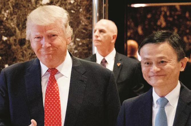 Jack Ma with Donald Trump. Photo: INN