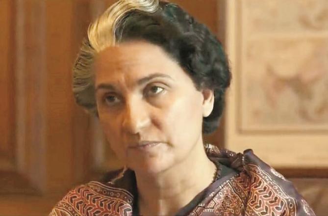 Lara Dutta looks exactly like former Prime Minister Indira Gandhi.Picture:INN