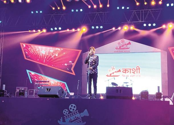 Varanasi: Stand-up comedian Raju Srivastava at the festival.Picture:INN