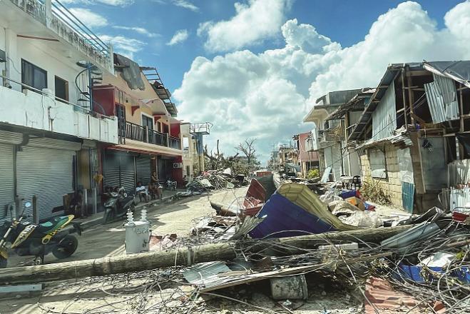 Hurricane devastation in the Philippines.Picture:INN