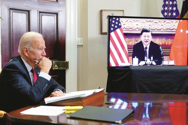 Joe Biden and Xi Jinping. Picture:INN