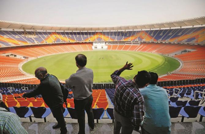 The biggest cricket match Motera Stadium in Ahmedabad .Picture:INN