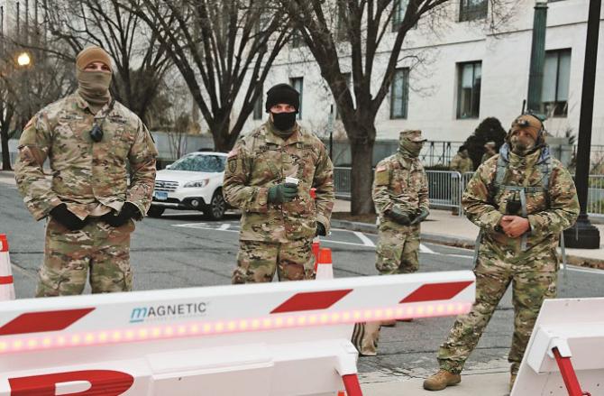 The number of security personnel around Capitol Hill has been increased.Picture :Agency