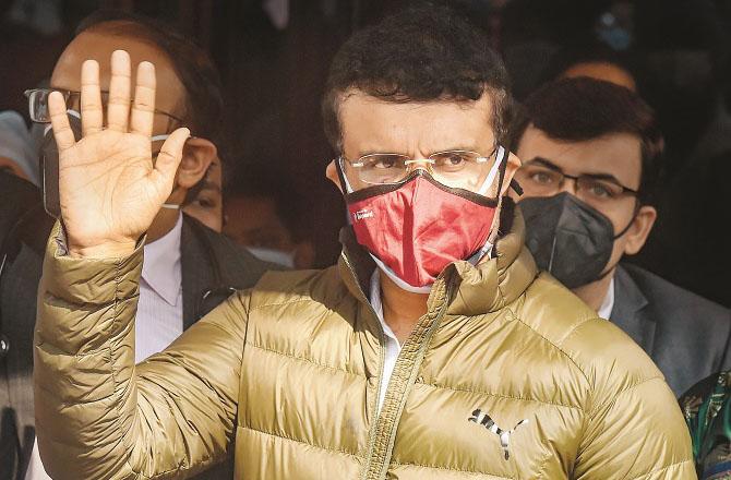 All Is Well: After discharge from Sourav Ganguly Hospital.Picture :PTI