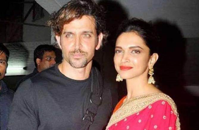 Hrithik Roshan and Deepika Padukone. Picture:INN