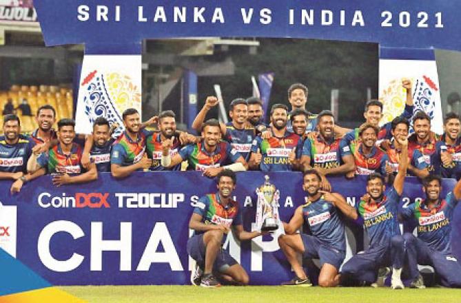 Sri Lanka  team that won the T20 series against India. Picture:INN