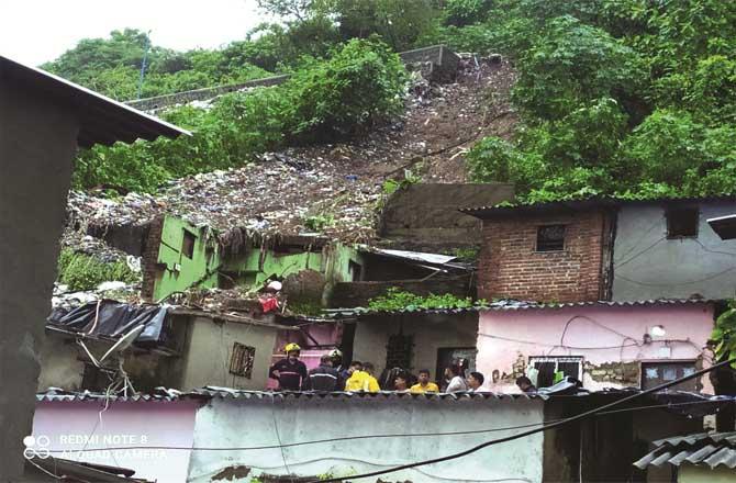 NDRF and fire brigade personnel are engaged in relief work in Surya Nagar.Picture:Inquilab