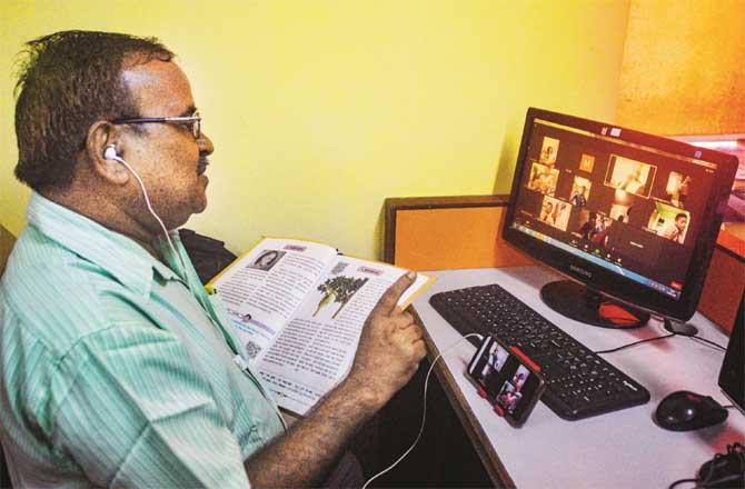 Teachers are educating children online but many children are still far from it. Picture: PTI