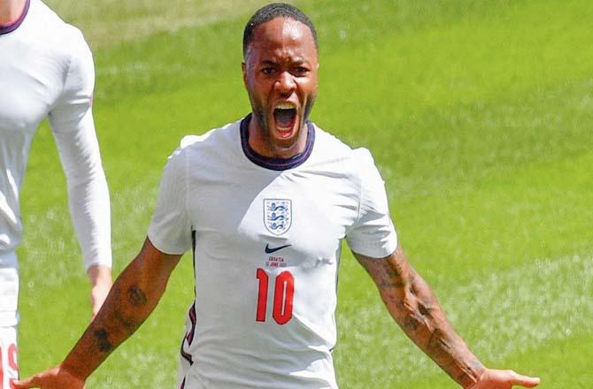 England`s Rahim Sterling can be seen after scoring a goal.Picture:PTI