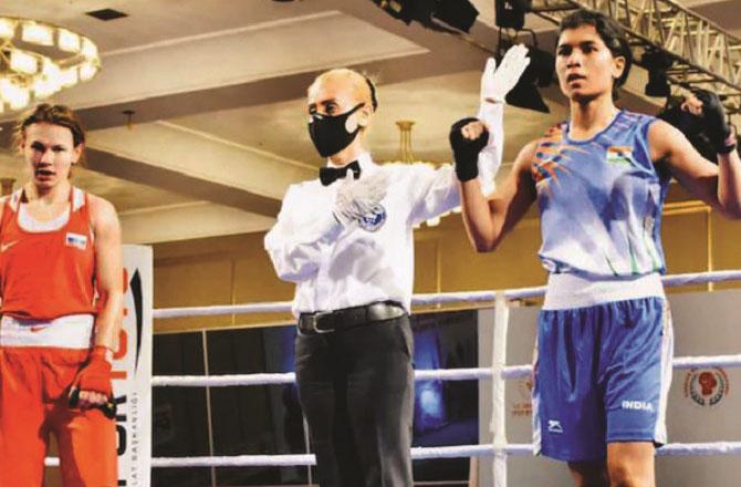  Match referee declares Indian boxer the winner.Picture:INN