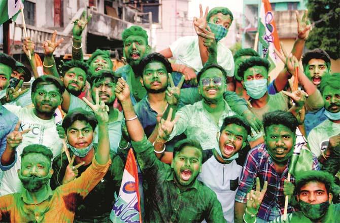 Trinamool Congress workers in North Dinajpur is visible, this is the situation of the entire state.Picture:INN