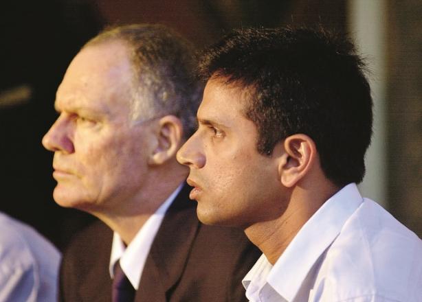 Rahul Dravid (right) with Greg Chappell.Picture:INN