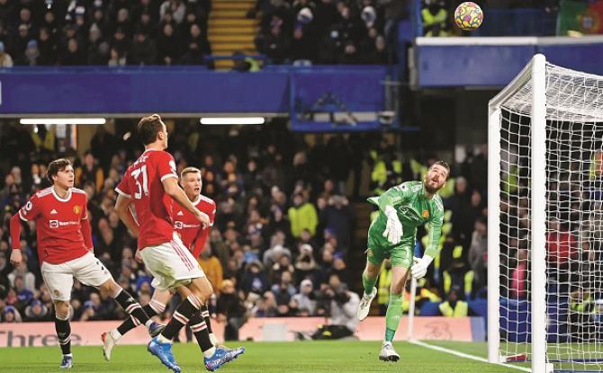 United goalkeeper David de Gea defending the goal.Picture:INN
