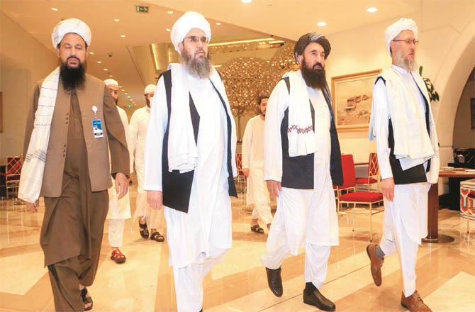 Many Taliban leaders are currently in Doha (file photo)