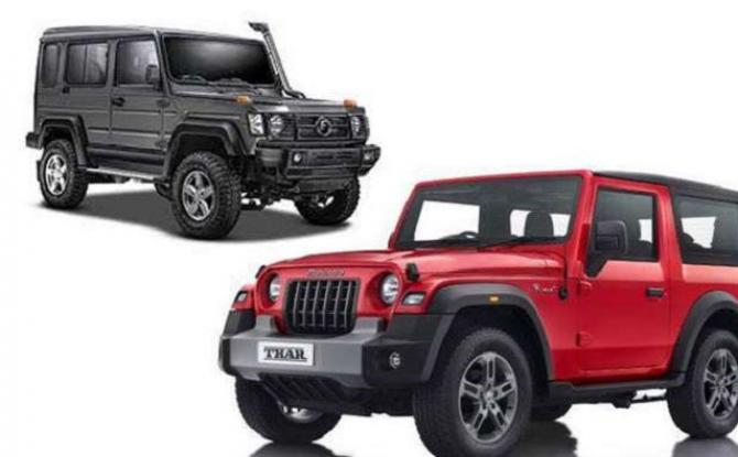 Force Gurkha And Mahindra Thar.Picture:INN