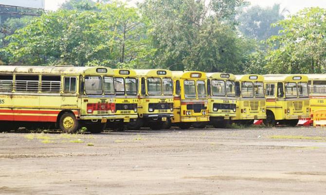 The bus owners are facing difficulties.Picture:INN