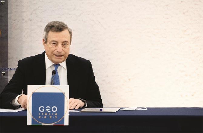 Italian Prime Minister Mario Draghi presides over the meeting (Photo: Agency)