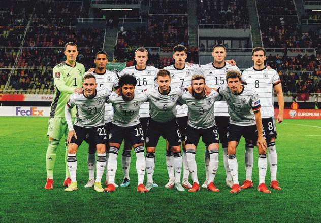 German team posing before a match. .Picture:INN