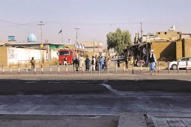  Picture of the street where the blast took place at the Fatima Mosque.Picture:INN