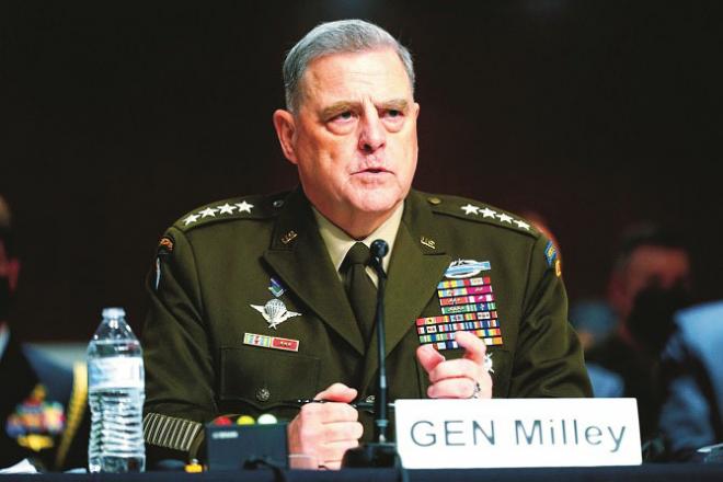 US Army Chief of Staff General Mark Milliy.Picture:INN