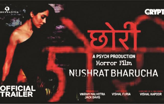 Poster release of Nusratt Bharocha`s horror film "Chhori". Picture:INN