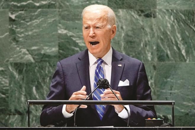 Joe Biden addressing a meeting in New York Photo: Agency.Picture:Agency