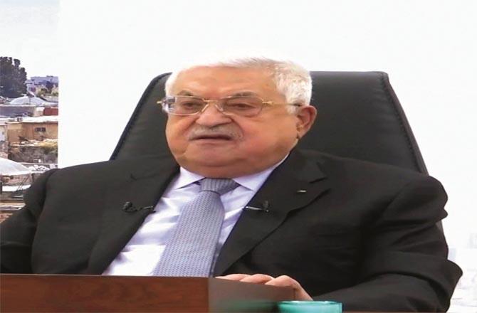 Mahmoud Abbas during the speech