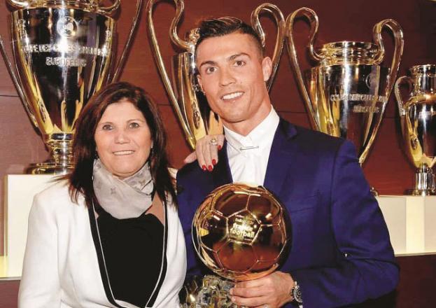  Portugal star Cristiano Ronaldo with his mother.Picture:INN