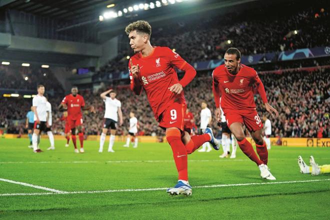 Roberto Firmino scored two goals for Liverpool. Picture:PTI