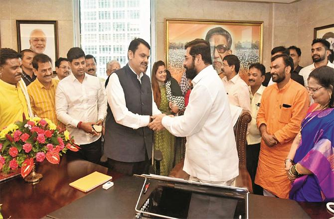 Chief Minister Eknath Shinde and Deputy Chief Minister Devendra Farnavis were heavily criticized for not expanding the cabinet. (file photo)