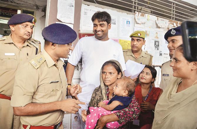 The child recovered from the BJP leader`s house was handed over to his parents