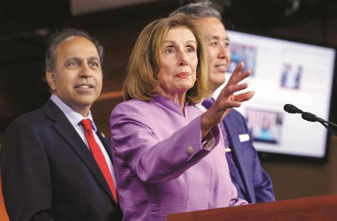Nancy Pelosi is moving south from Taiwan.Picture:AP/PTI