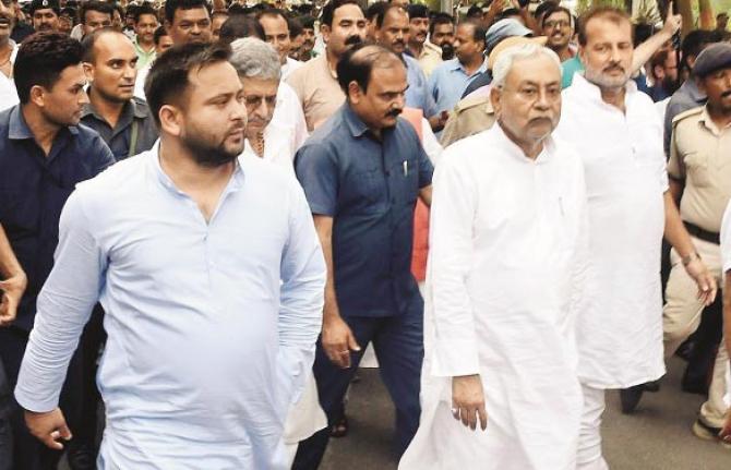 Nitish Kumar and Tejashwi Yadav are now on a path.Picture:Agency