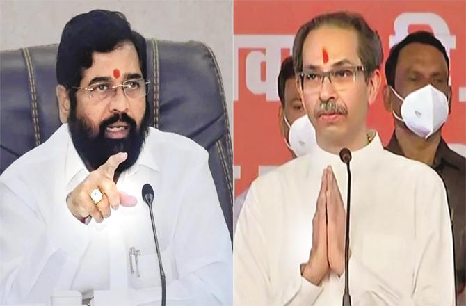 Shiv Sena chief Uddhav Thackeray and Chief Minister Eknath Shinde