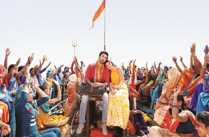 A scene from the movie Brahmastra