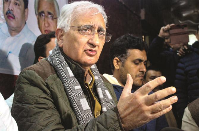 Coordinator Salman Khurshid announcing the `Route Map` of `Bharat Jodo Yatra` (Photo: PTI)