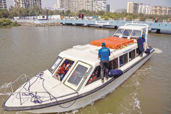Bella Portak water taxi service was started from Bhaucha Dhaka in Navi Mumbai.Picture:PTI