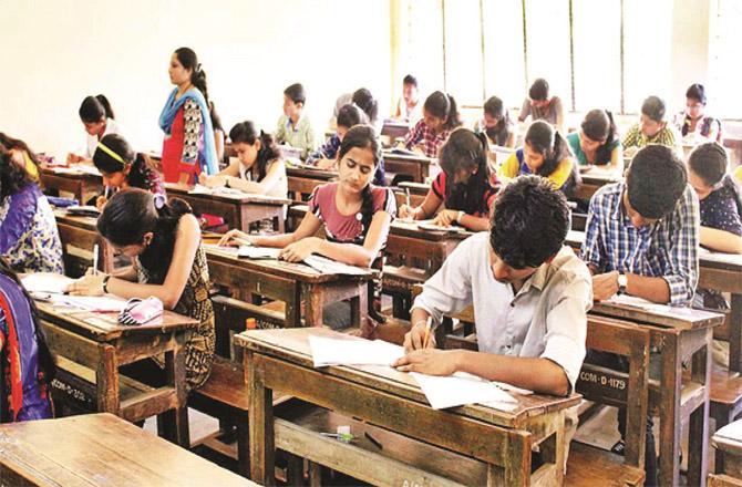 Many schools have decided to train their students to write before the board exams.Picture:INN