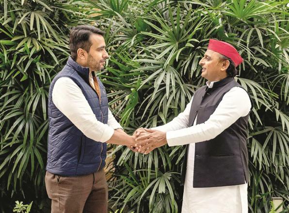 SP chief Akhilesh Yadav and RLD chief Jayant Sinha.Picture:INN