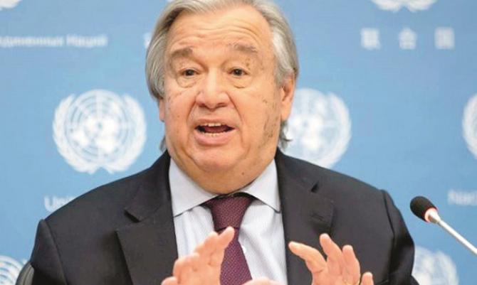 UN Secretary General Antonio Guterres expresses concern for the Afghan people.Picture:INN