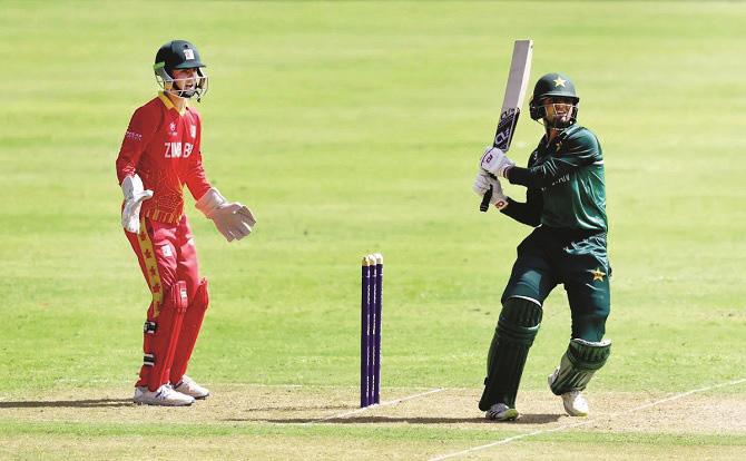 Haseebullah of Pakistan team scored a magnificent century against Zimbabwe.Picture:INN