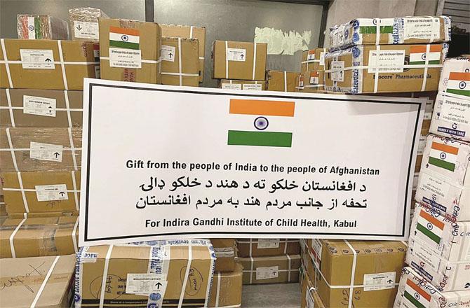 This is the second shipment of aid from India to Kabul in a few days. (Photo: Agency)