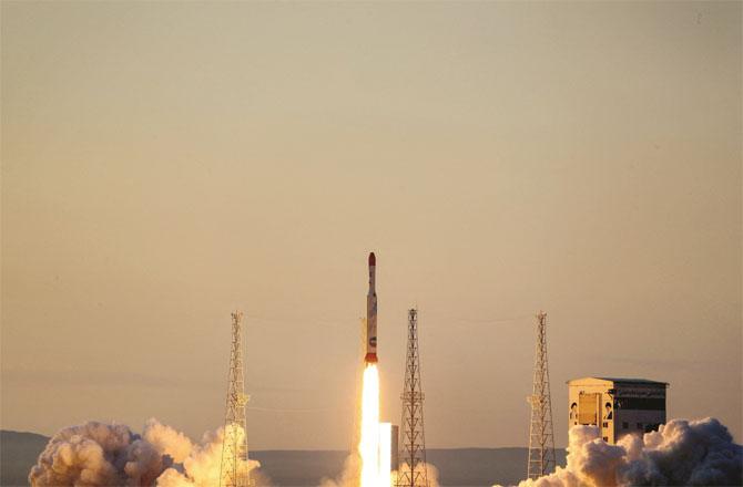 Iran on Thursday released a picture of the satellite being launched into space