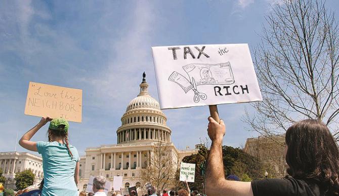 There have been demonstrations around the world to raise taxes on the richest people.Picture:INN